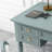 Modern Teal Five-drawer Solid Wood Writing Desk