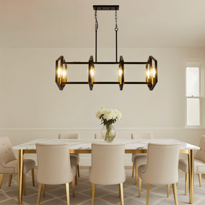Luminaire suspendu pour îlot de cuisine 8 lumières à intensité variable