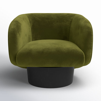 Upholstered Swivel Barrel Chair