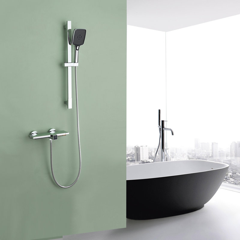 1 Handle Bathroom Waterfall Faucet with Diverter, Chrome