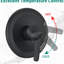 Douche noire matte avec barre coulissante en acier inoxydable de 26 po, deux têtes, débit de 1,8 gallon par minute, jet de massage pulsé noir, pluie / brouillard
