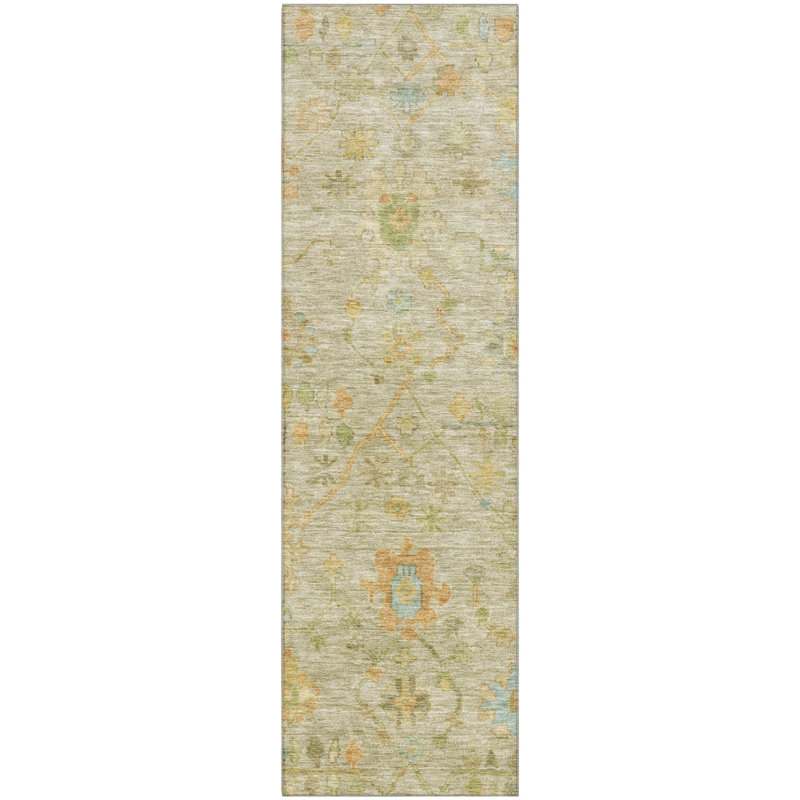 Premium Machine Washable Mayfield AMF1930 Global Rug, Runner 2'3" x 7'6"