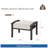 Set Of 2 All-Weather 26 Inches Width Metal Ottomans, Khaki Frame With Beige Cushions-1788060845-1788060847