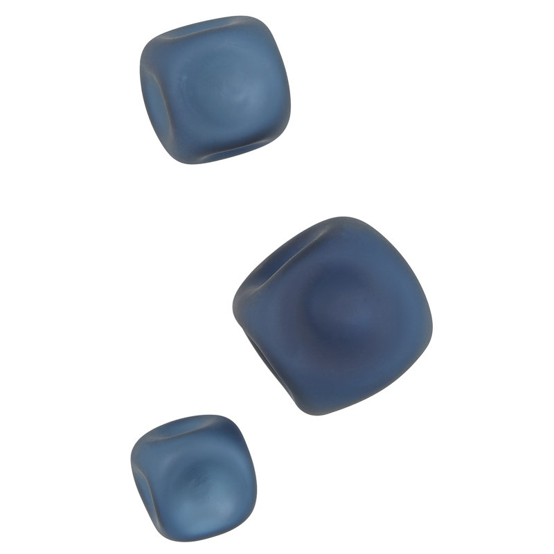 3 Piece Wall Rock Set, Blue