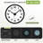 12" Lighted Wall Clock with Night Light Sensor, Silent Non-Ticking Battery Operated Clock with Adjustable Brightness for Bedroom, Living Room and Kitchen