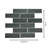 Athena Black 2" x 6" Matte Glass Brick Mosaic Wall Tile-63332421