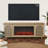 Dahlia 76" Landscape Electric Fireplace Tv Stand In White Oak-122265997