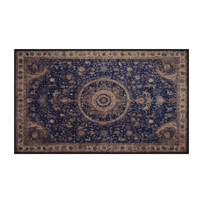 Tapis noir lavable à la machine