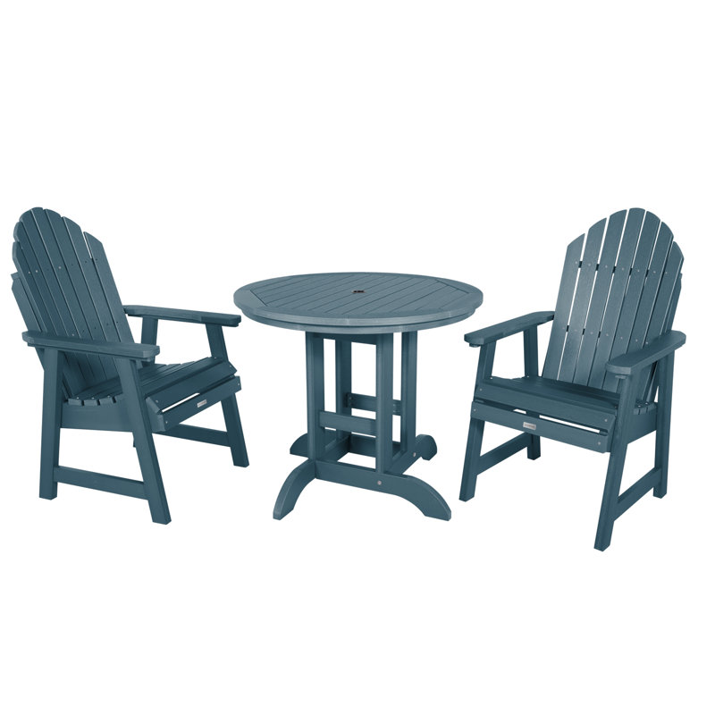 Ensemble bistro rond 36 po pour 2 personnes Lynn, Bleu Nantucket