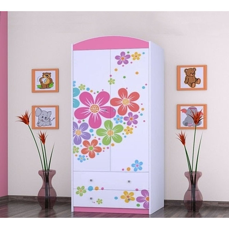 Witten 2 Door Wardrobe, Pink