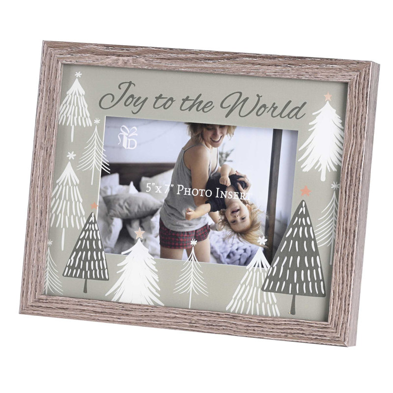 Photo Frame 5x7 Joy To World Pine Trees