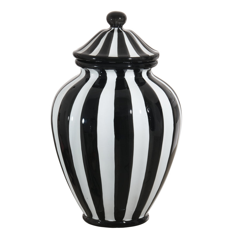 Pots terre cuite noir/blanc 13,8" Knoxville