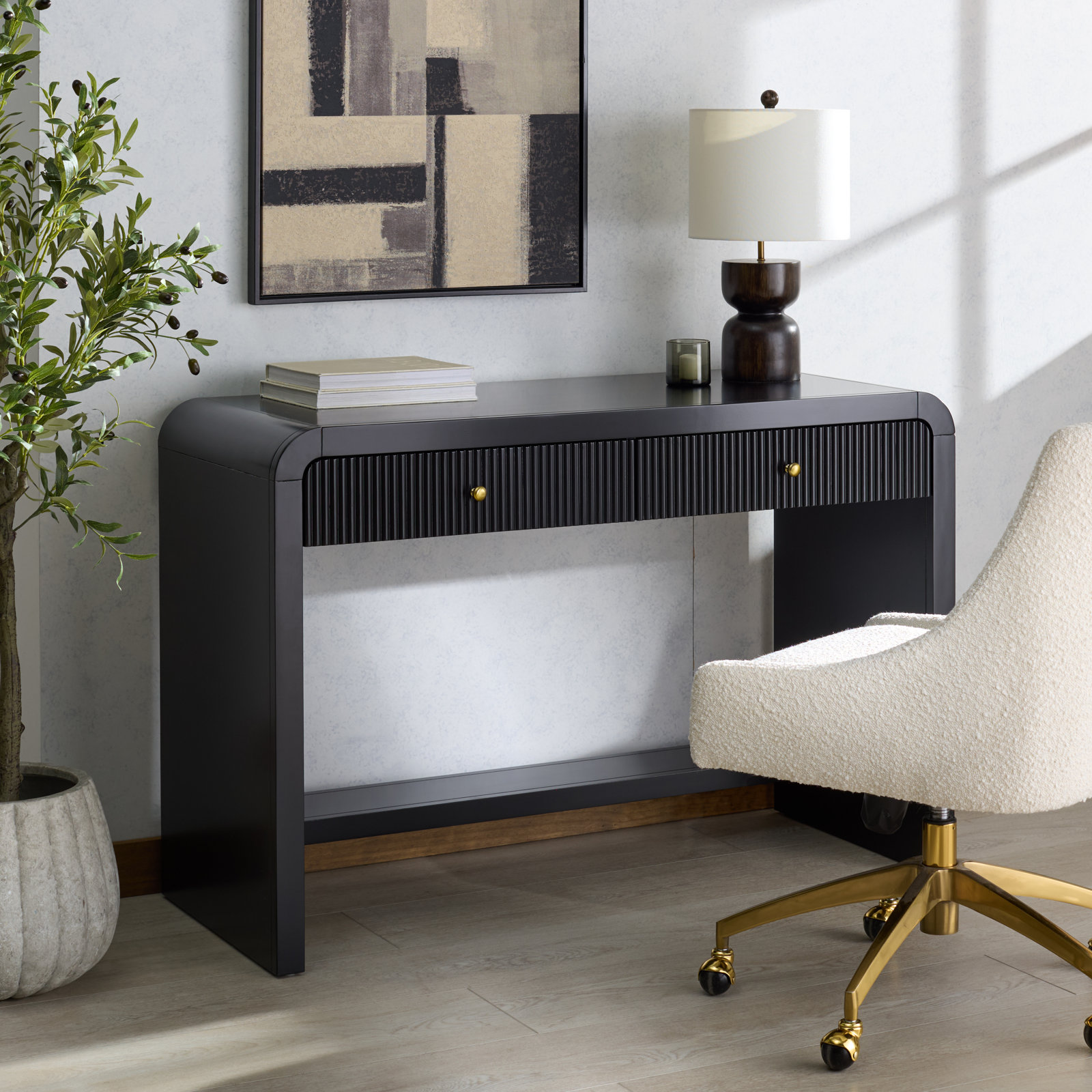 Liabella 48" Writing Desk, Black