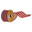 Joss & Main 2.5" x 10 Yard Red Velvet and Beige Wired Ribbon.