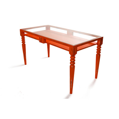 Besaw Glass Top Solid Wood Base Dining Table