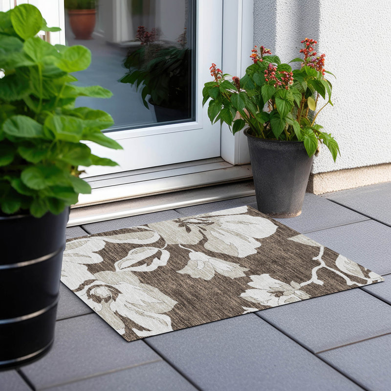  Tapis d'extérieur antidérapant Malchow, Rectangle 1 pi 8 po x 2 pi 6 po
