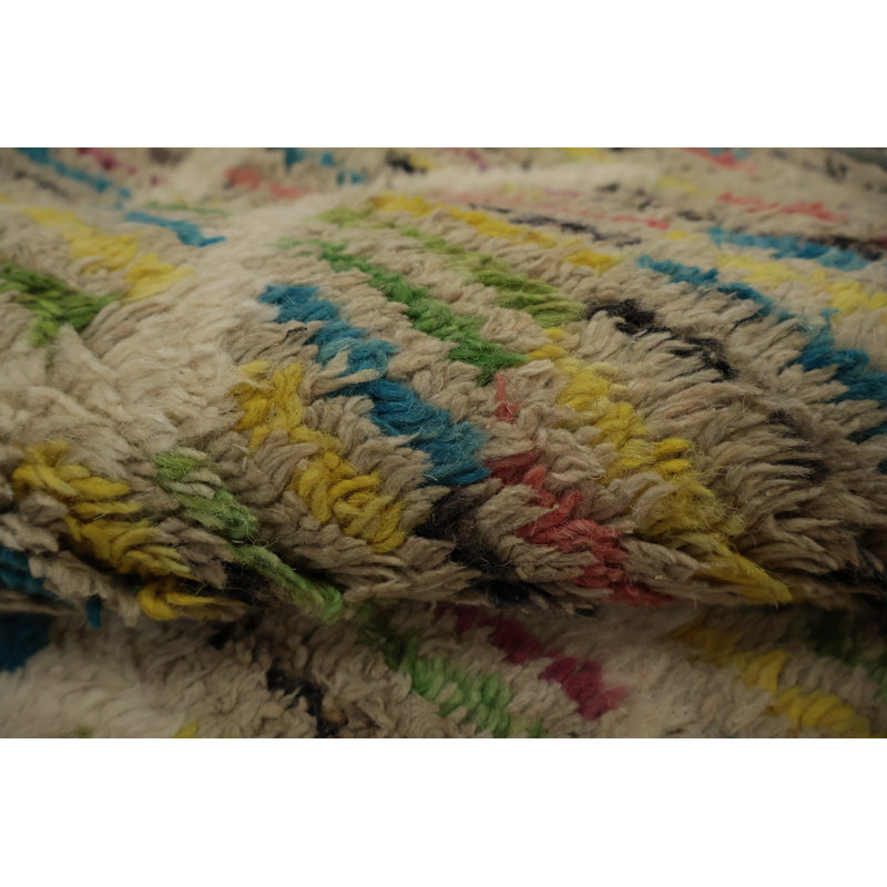 Grand tapis marocain complexe à motif zigzag 9 x 15 dans des tons terreux