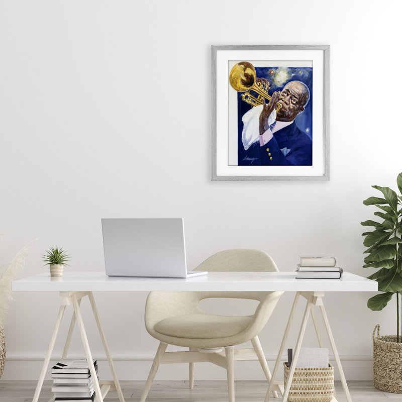Louis Louis Portrait, reproduction encadrée sous verre, conception par Wind River Studios, H 21 po x l 17 po
