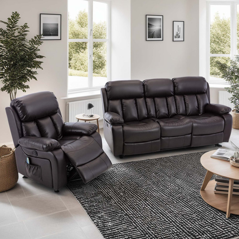 Electric Reclining Living Room Sets, Brown