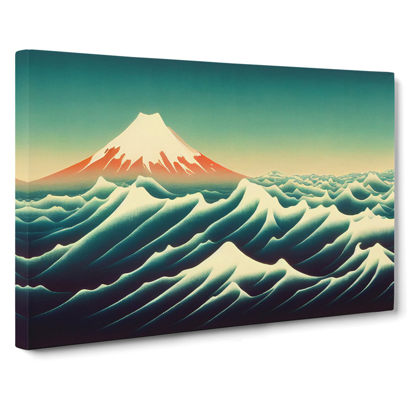 Idyllic Japanese Mountains - Wrapped Canvas, 50cm H x 76cm W x 3cm D