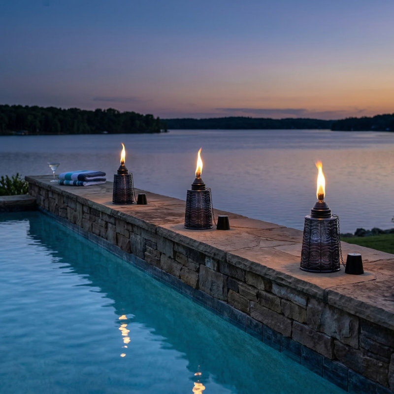 Torches Tiki Citronella, Noir