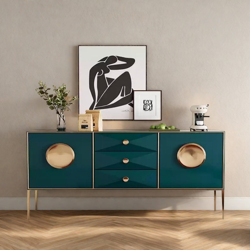 Buffet haut de gamme, H 35,43 po x l 62,99 po x P 15,75 po, Vert