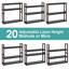 Tablettes de salle de bain pour le rangement, tablettes de salle de bain noires au-dessus de la toilette, tablette réglable à 3 niveaux pour le rangement de la salle de bain-1632694780