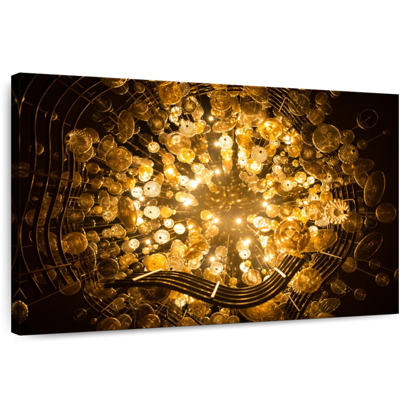 Lustre doré Kerner, H 26 po x l 39 po