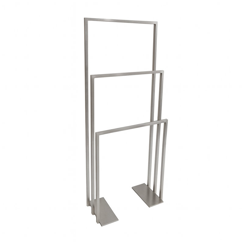 Linea Towel Stand, Brushed Stainless Steel
