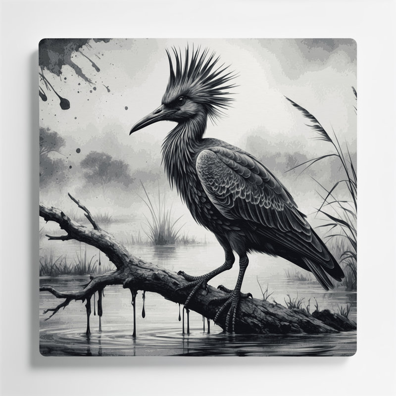 Art mural gris sur toile faune, H 32 po x l 32 po