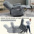23" Seat Width And High Back Large Size Chenille Power Lift Recliner Chair With 8-Point Vibration Massage And Lumbar Heating-1986551813