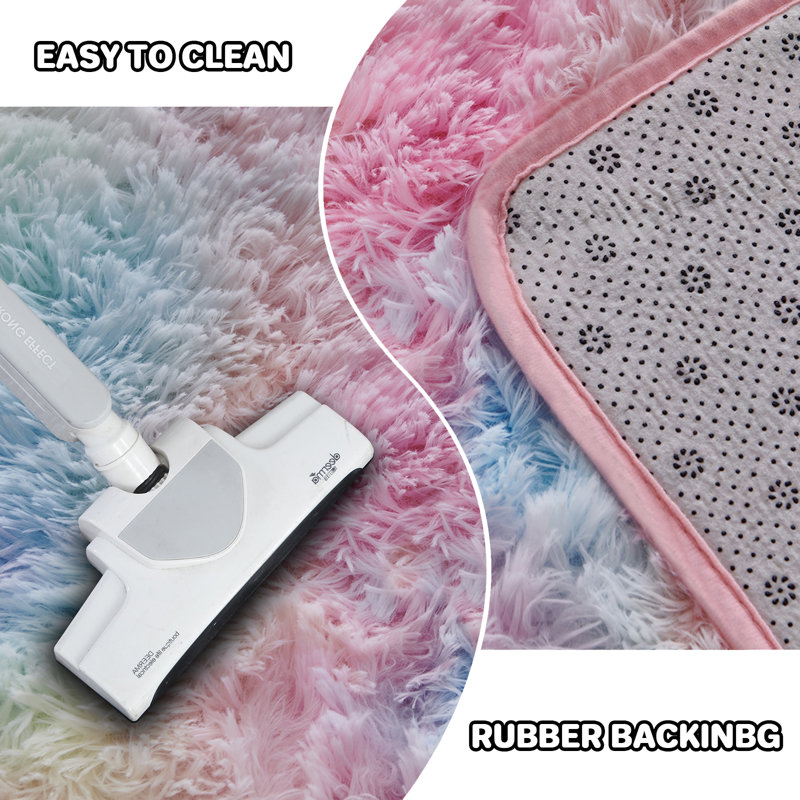 1 tapis moelleux teint à la main, tapis moelleux de luxe moderne, tapis de salon, Rectangle 8 pi 10 po x 11 pi 10 po