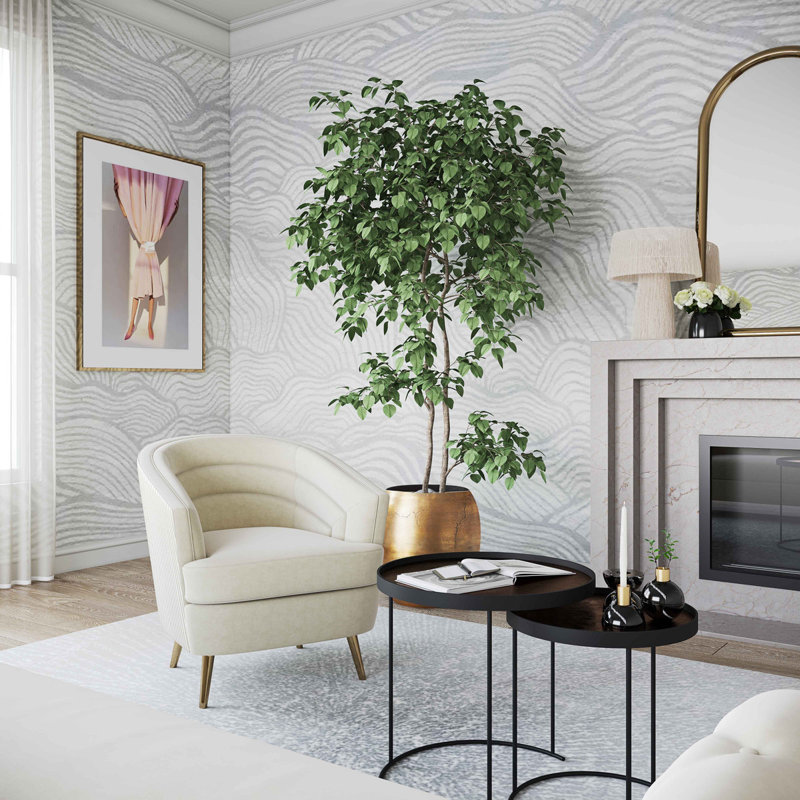 Velvet Barrel Chair, Cream Velvet