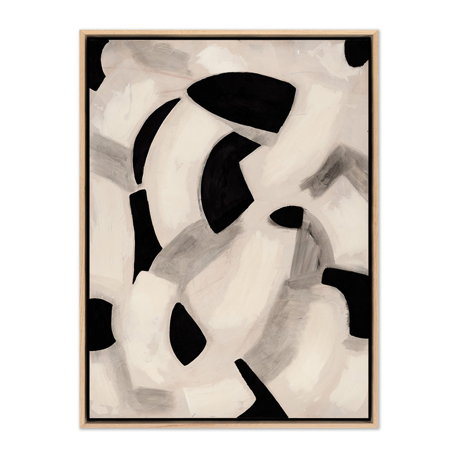 Totem by Jess Engle, White Oak Framed, 48" H x 36" W