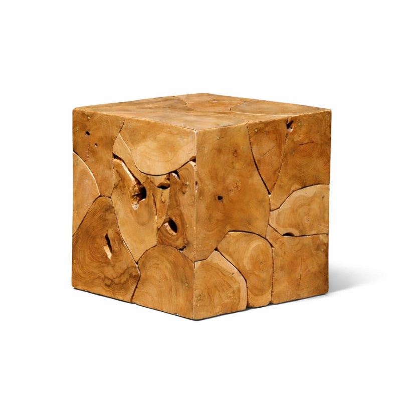 Square Teak Outdoor Side Table , 17.55'' in. W 17.55'' in. D