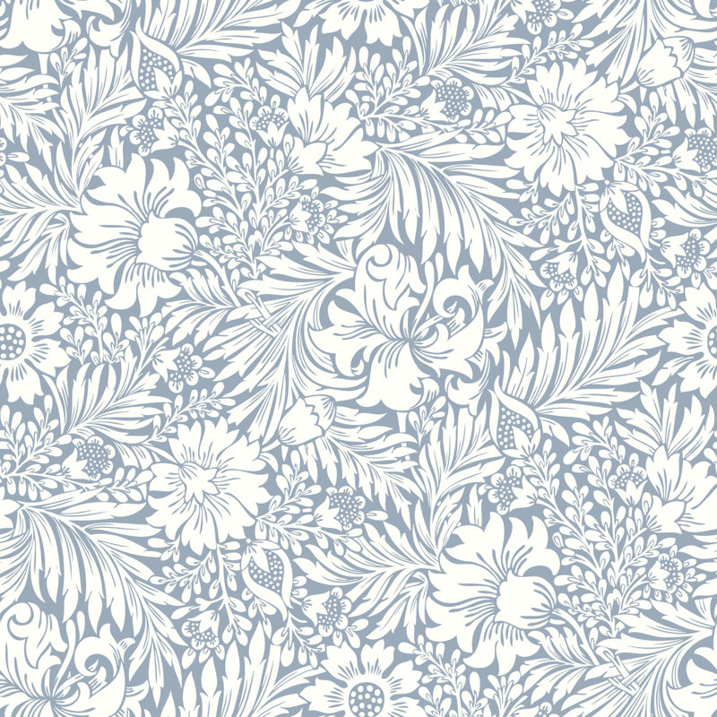 Papier peint adhésif moderne Acanthus, Bleu