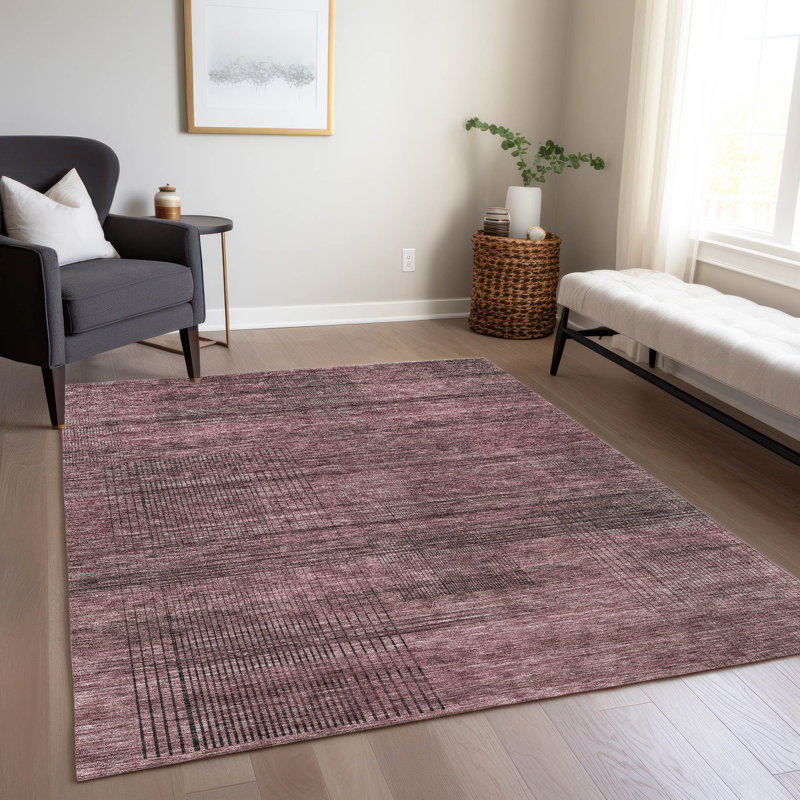 Malchow Washable Striped Indoor / Outdoor Rug, Rectangle 2'6" x 3'10"