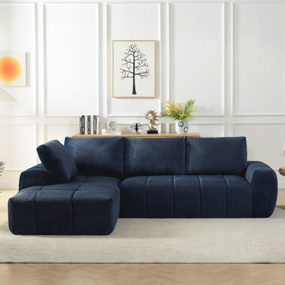 L-Shape Sectional Sofa Couch For Living Room, Apartment And Reception Spaces