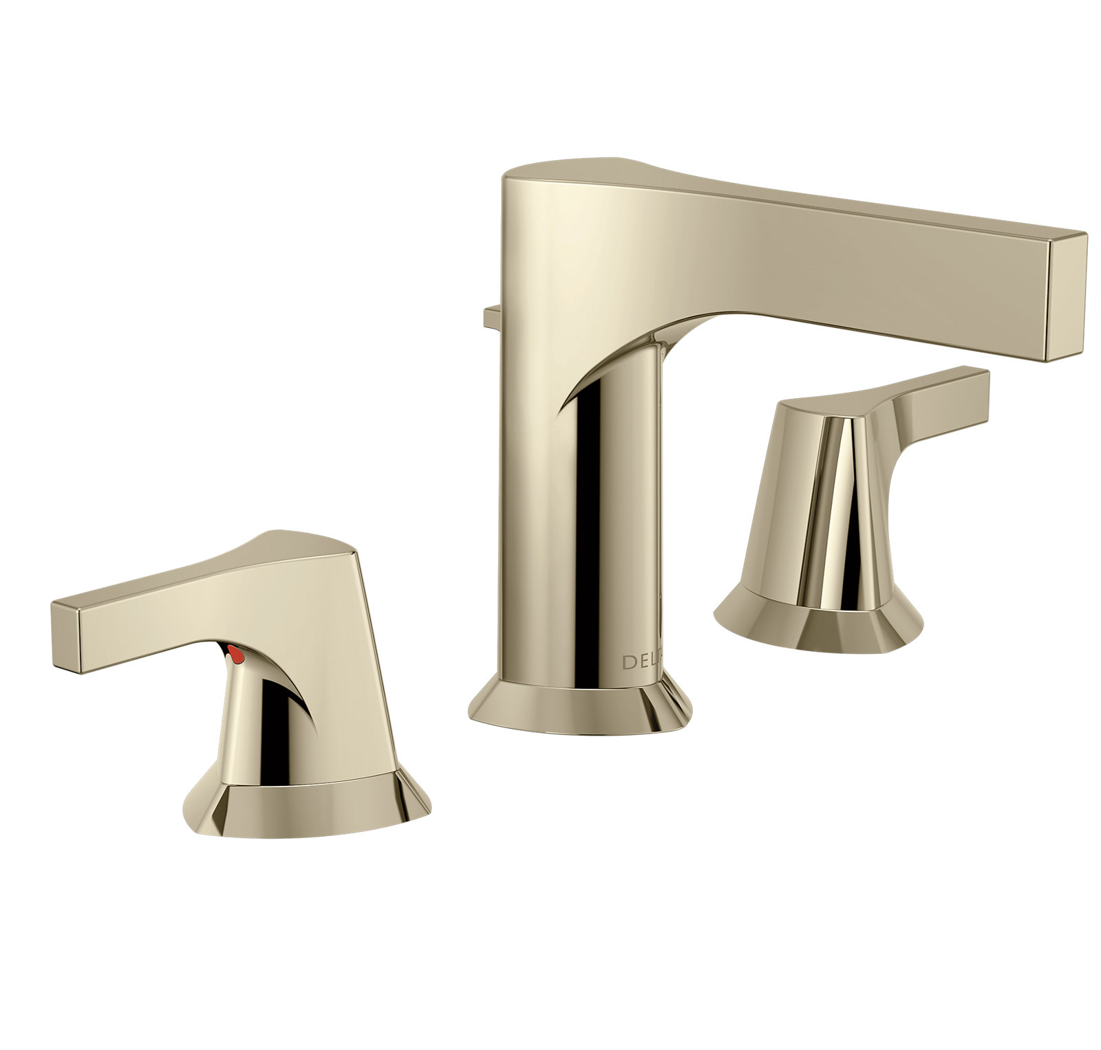 Zura Widespread Faucet with Drain Assembly, Polished Nickel