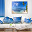 Landscape Paradise Beach Panorama - Sea & Shore Printed Throw Pillow