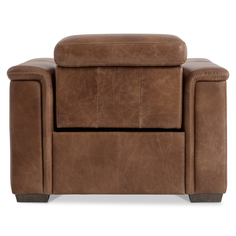 Lioni Leather Club Chair, Brown