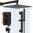 Hoimpro 2-In-1 Shower System With Adjustable Slide Bar, 12 Inch Square Rain Shower Head And Handheld Shower Wand, Wall Mounted Bathroom Shower Set-114406281