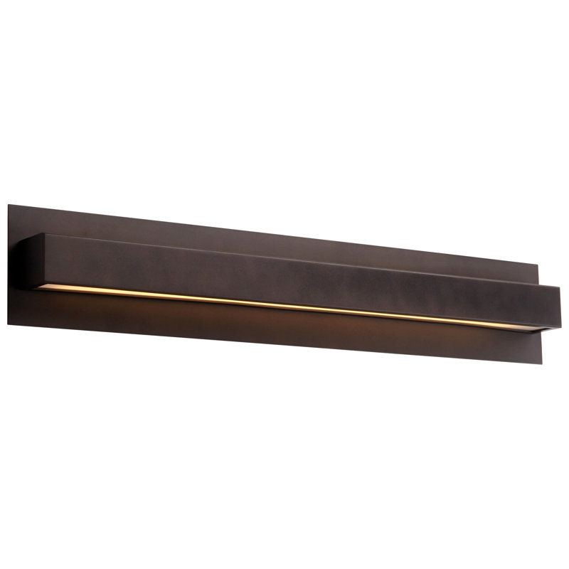 Barre d'éclairage de salle de bain à 1 lumière DEL Alcor, Bronze huilé