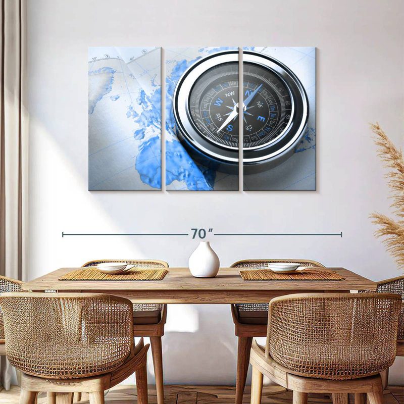 Aletra Modern Compass, 36" H x 57" W