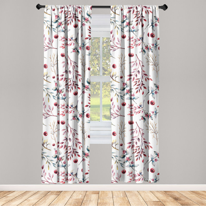 Jovante Semi Sheer Curtain Pair, 63" W x 56" L