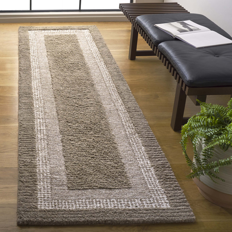 Tapis brun / ivoire Jorddy 806, Tapis de couloir 2 pi 3 po x 8 pi
