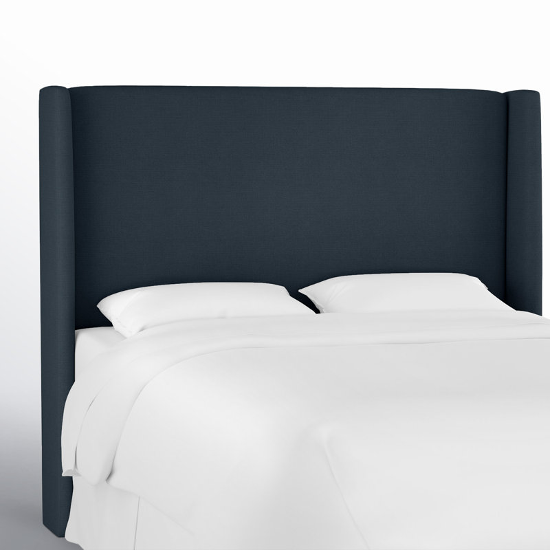 Tilly Upholstered Headboard, Queen, Classic Navy Linen