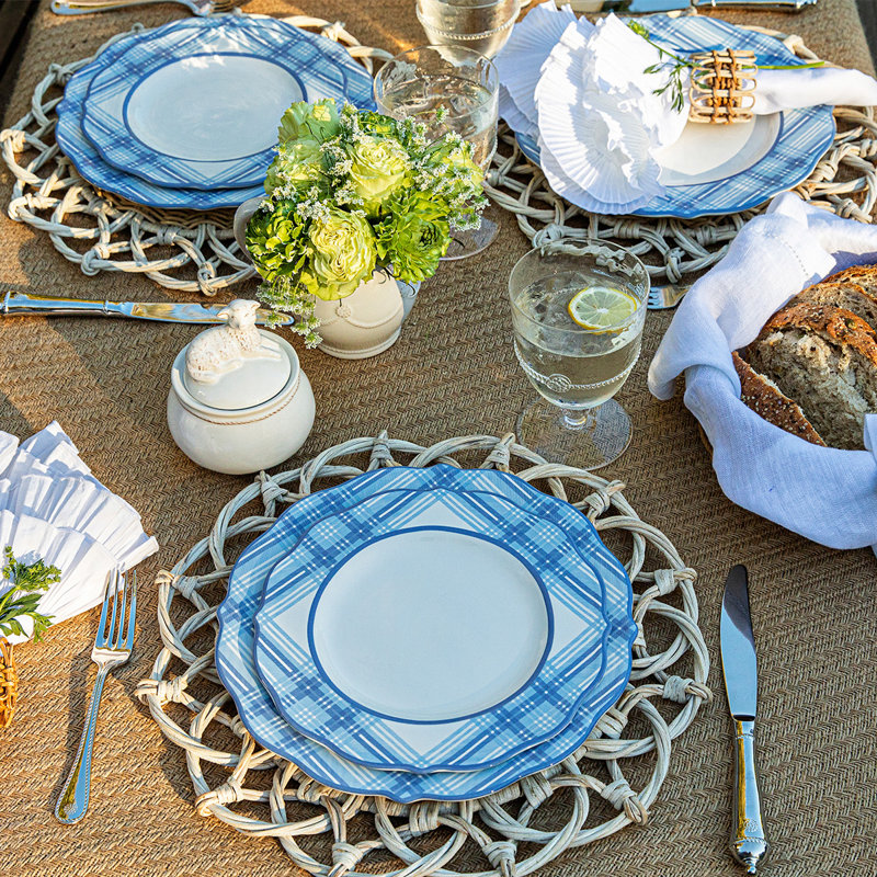 Natural Hand-Woven Rattan Circular Boho-Chic Placemats