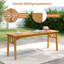 Banc de pique-nique en bois d'acacia Gymax