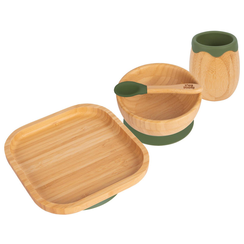 Dinnerware Set 4 Piece, Olive Green